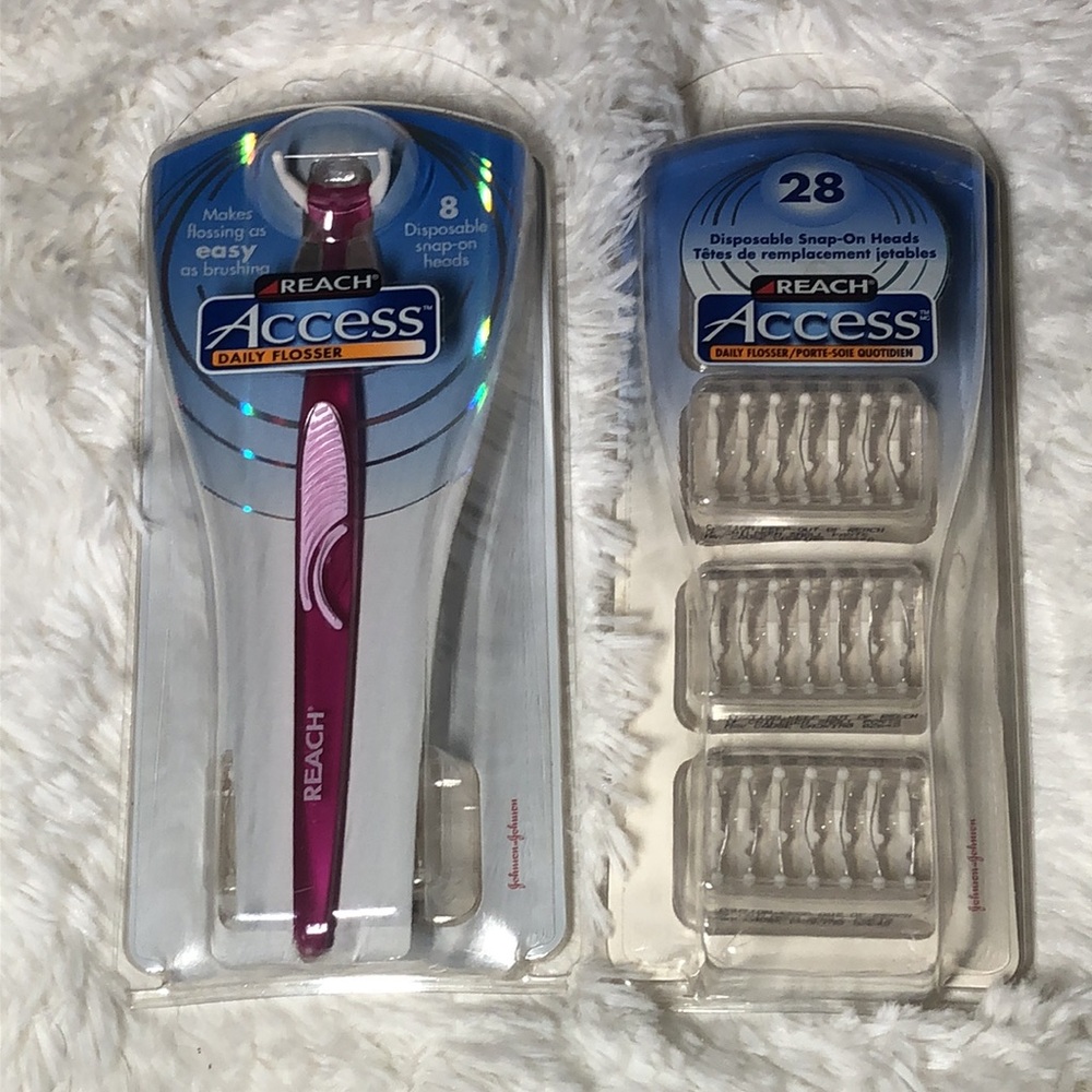Reach Access Daily Floss Pink Fuchsia 36 DisposableSnap-on Heads NWT 🩷